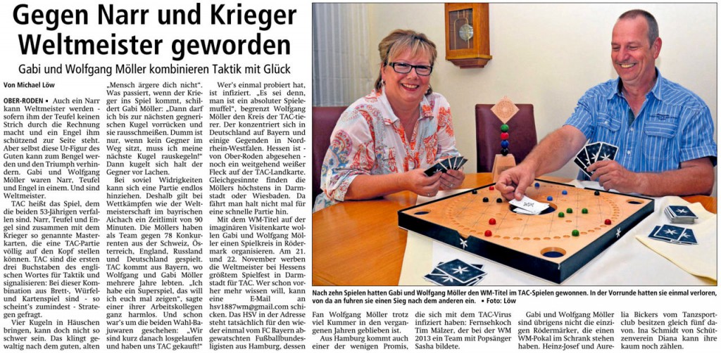 Auszug aus der Offenbacher Post vom 19.08.2015